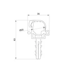 Крепление для труб Thermo Alliance SD09920 полипропиленовое одинарное для трубы 20 мм (SD09920)