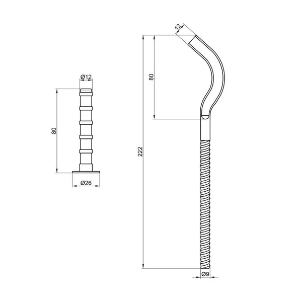 Комплект креплений Thermo Alliance Standart SD113230 для чугунного радиатора 10×230 мм (SD113230)