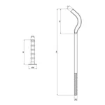 Настенный крепеж Thermo Alliance Standart SD113280 для чугунного радиатора 10×280 мм (SD113280)