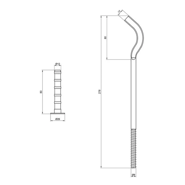 Настенный крепеж Thermo Alliance Standart SD113280 для чугунного радиатора 10×280 мм (SD113280)