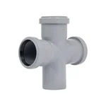 Хрестовина каналізаційна TA Sewage 50 поліпропіленова сіра 90° (CZ050003)