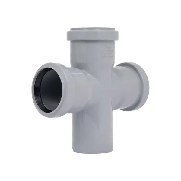 Хрестовина каналізаційна TA Sewage 50 поліпропіленова сіра 90° (CZ050003)