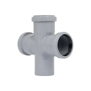 Хрестовина каналізаційна TA Sewage 50 поліпропіленова сіра 90° (CZ050003)
