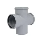 Хрестовина для внутрішньої каналізації TA Sewage 110 90° поліпропіленова малошумна (CZ110005)