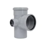 Хрестовина каналізаційна TA Sewage 110×110×110 ммх50 поліпропіленова сіра ліва 90° (CZ110001)