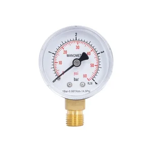 Манометр Thermo Alliance Standart SD1704B металевий, 50 мм, з нижнім підключенням 1/4