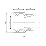 Муфта PPR Blue Ocean 110×63 мм редукційна сіра (BORCXX1163XXX)