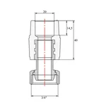 Муфта PPR комбінована Blue Ocean 20х3/4