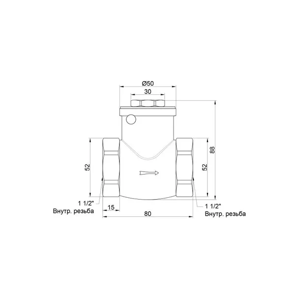 Обратный клапан Thermo Alliance Standart SD242W40 латунный с внутренней резьбой 1 1/2 (SD242W40)