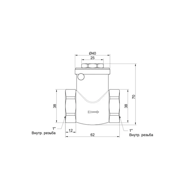 Обратный клапан Thermo Alliance Standart SD242W25 латунный с внутренней резьбой 1 (SD242W25)