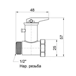 Запобіжний клапан Thermo Alliance Standart SD24315R латунний 1/2
