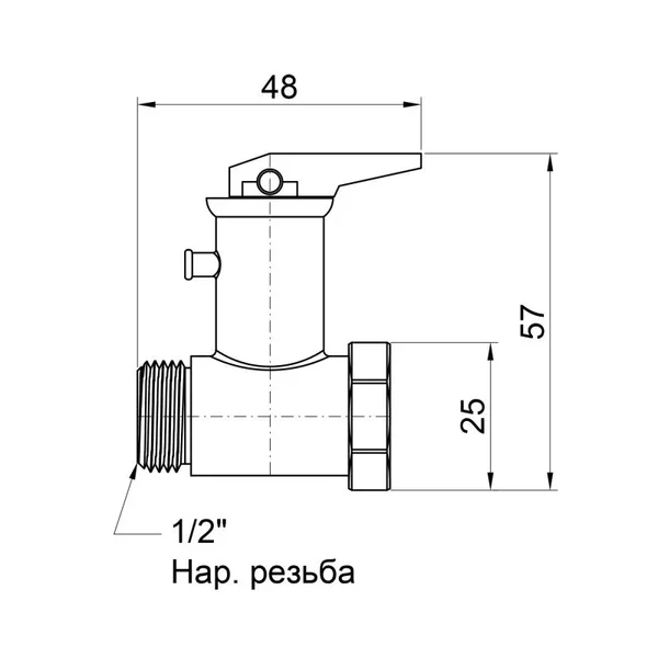Запобіжний клапан Thermo Alliance Standart SD24315R латунний 1/2