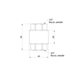 Обратный клапан SD Forte SF240W20 латунный с внутренней резьбой 3/4 (SD00006817)