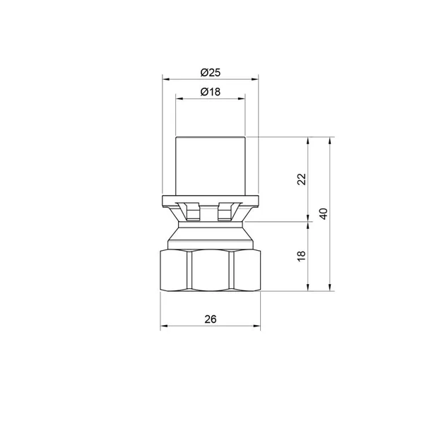 Перехідник прес Icma 16х1/2 №401 16x1/2