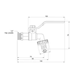 Кран поливочный Thermo Alliance Base SV140W15 латунный с наружной резьбой 1/2 (SV140W15)