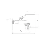 Кран поливочный шаровый Thermo Alliance Standart SD140W15 латунный никелированный 1/2 (SD140W15)
