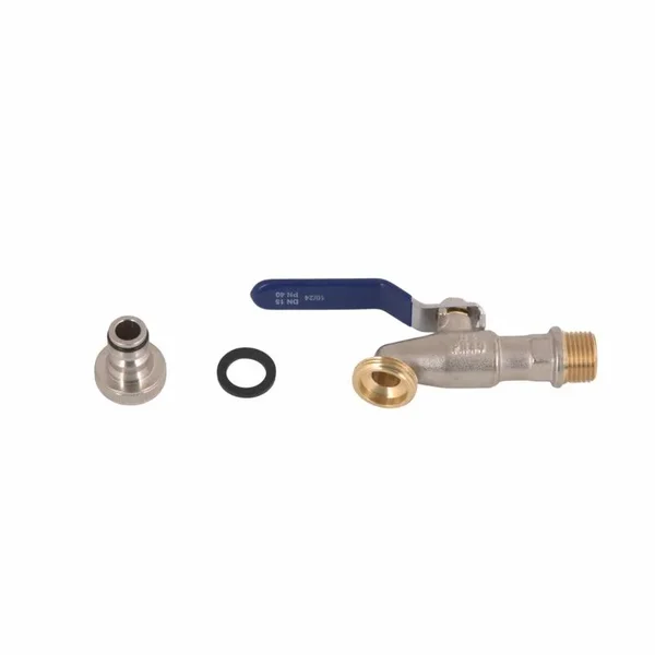 Кран поливочный шаровый Thermo Alliance Standart SD140W15 латунный никелированный 1/2 (SD140W15)