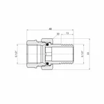Сгон-американка Thermo Alliance Forte SF190W15 прямой 1/2
