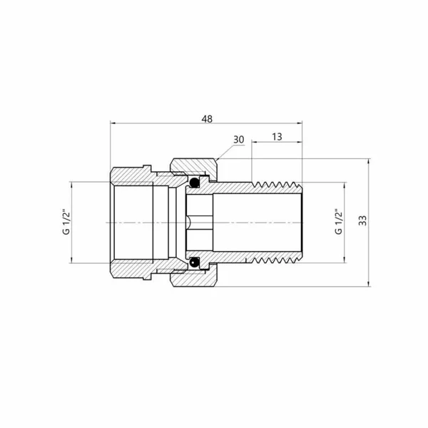 Сгон-американка Thermo Alliance Forte SF190W15 прямой 1/2