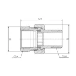 Сгон-американка Thermo Alliance Forte SF190W20 латунный никелированный прямой с резьбой 3/4
