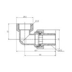 Сгон-американка Thermo Alliance Forte SF191W15 латунный угловой 1/2