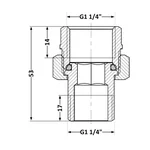 Сгон американка прямой Thermo Alliance Base SD190W32 латунный никелированный 1 1/4