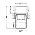 Сгон-американка прямой Thermo Alliance Base SD190W15 латунный никелированный 1/2