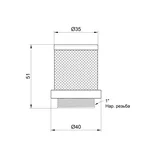 Сітка для зворотного клапана Thermo Alliance Standart SD245W25 із зовнішньою різьбою 1 (SD245W25)