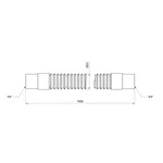 Сливной шланг для стиральной машины Thermo Alliance Standart SD096W150 гофрированный полипропиленовый 1.5 м (SD096W150)