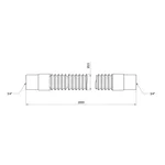 Сливной шланг для стиральной машины Thermo Alliance Standart SD096W200 гофрированный полипропиленовый длиной 200 см (SD096W200)