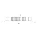 Шланг слив Thermo Alliance Standart для стиральной машины 250 см SD096W250