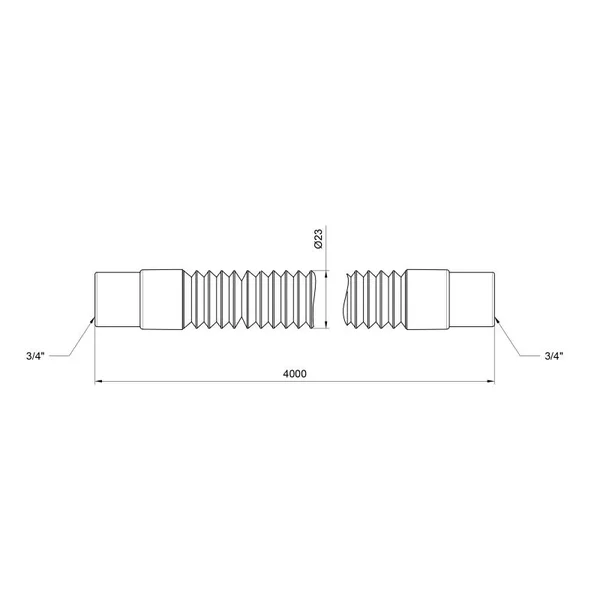 Шланг сливной для стиральной машины Thermo Alliance Standart SD096W400 гофрированный полипропиленовый, 400 см (SD096W400)