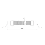 Сливной шланг Thermo Alliance Standart SD096W450 полипропиленовый гофрированный для стиральной машины, 450 см (SD096W450)