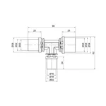 Тройник пресс Icma 20х16х26 №406