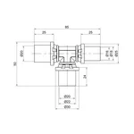 Тройник пресс Icma 20х20х16 №406