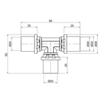 Трійник прес Icma 20х20х20 №406