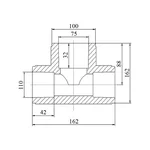 Трійник PPR Blue Ocean 110×75×110 мм редукційний сірий (SD00009237)
