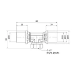 Трійник пресовий редукційний Icma 20х1/2х20 408 20х1/2