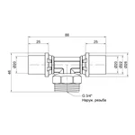 Трійник прес Icma 20х3/4