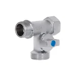 Кран приборный шаровый тройниковый Thermo Alliance 1/2х3/4х1/2 Standart SD186W152015 латунный хромированный 1/2