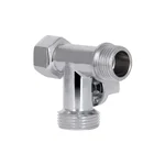 Кран приборный шаровый тройниковый Thermo Alliance 1/2х3/4х1/2 Standart SD186W152015 латунный хромированный 1/2