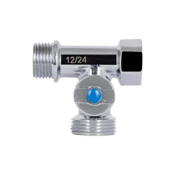 Кран приборный шаровый тройниковый Thermo Alliance 1/2х3/4х1/2 Standart SD186W152015 латунный хромированный 1/2