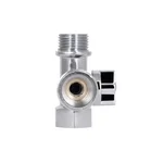 Кран приборный шаровый тройниковый Thermo Alliance 1/2х3/4х1/2 Standart SD186W152015 латунный хромированный 1/2