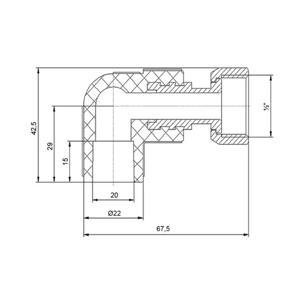 Кутик PPR Blue Ocean 20х1/2