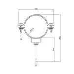 Хомут канализационный TA Sewage 110 стальной серый (TASMOPP110)