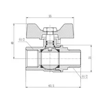 Кран кульовий Thermo Alliance Forte SF607G15 латунний газовий 1/2