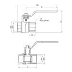 Кран шаровый Thermo Alliance Forte SF600W15 никелированный латунный ВР 1/2