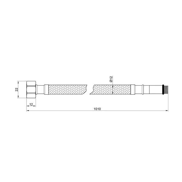 Гибкая подводка для воды Thermo Alliance Standart М10 100 см (пара) SD396W100