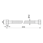 Гибкая подводка для воды Thermo Alliance Standart SD397W20 нержавеющая 20 см 1/2