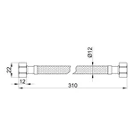 Гибкая подводка для воды Thermo Alliance Standart SD397W30 нержавеющая 30 см ГГ 1/2 (SD397W30)